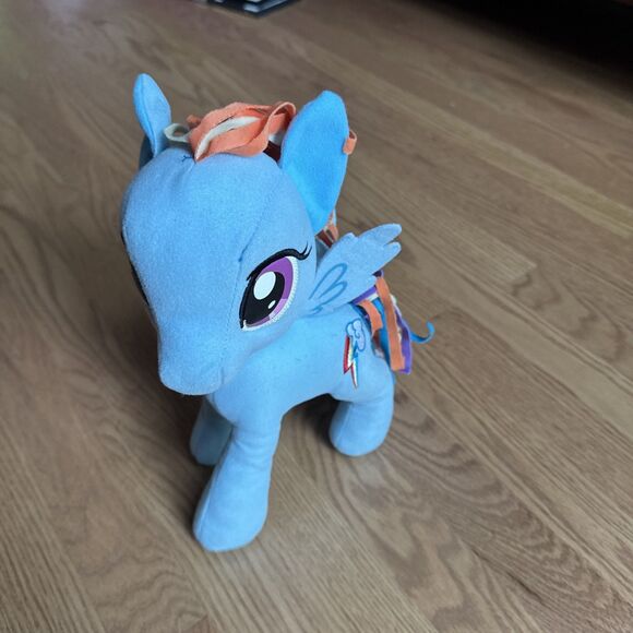 My Little Pony Rainbow Dash 11” Blue Stuffed Plush Animal Toy MLP Hasbro 2014 - Picture 1 of 13